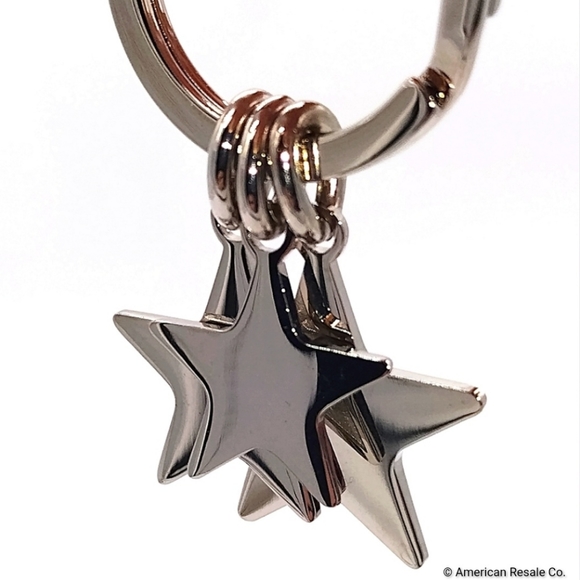 Vintage COACH White Triple Star Keychain Fob Purse Charm-Rare - Picture 2 of 4